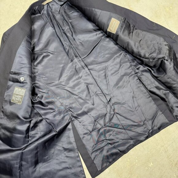 Samuelsohn Blazer Super 130's Wool Sport Coat Mesh Pearl Buttons Blue 44R - Picture 7 of 11